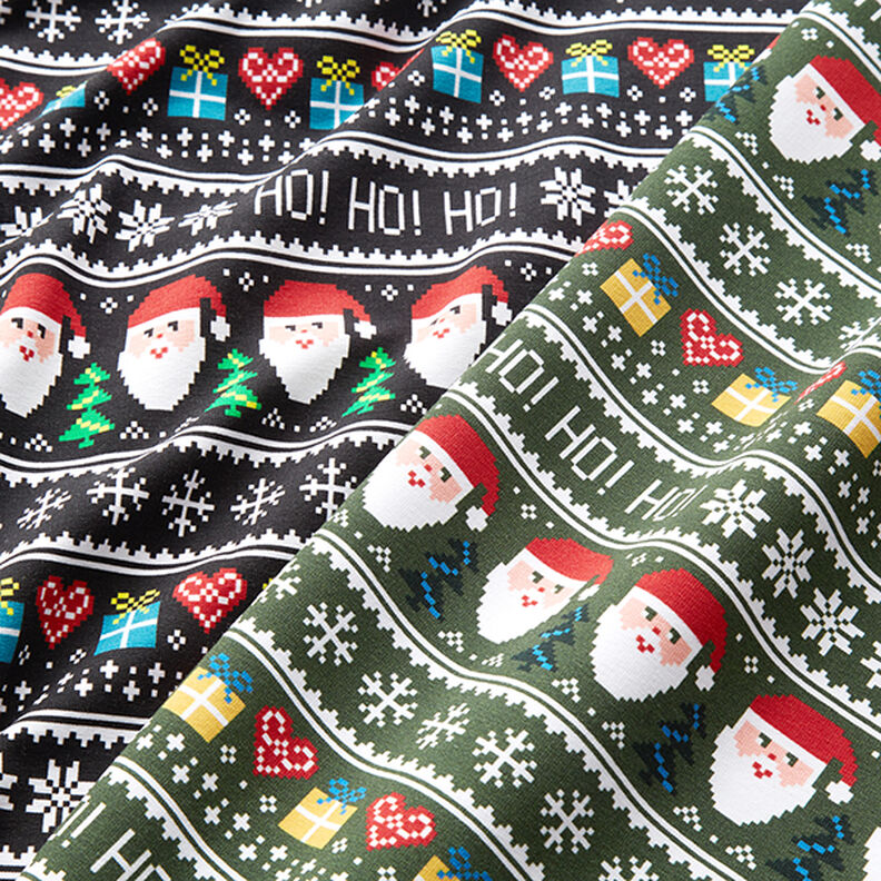 French Terry Ho! Ho! Ho! – tmavá borovice,  image number 5