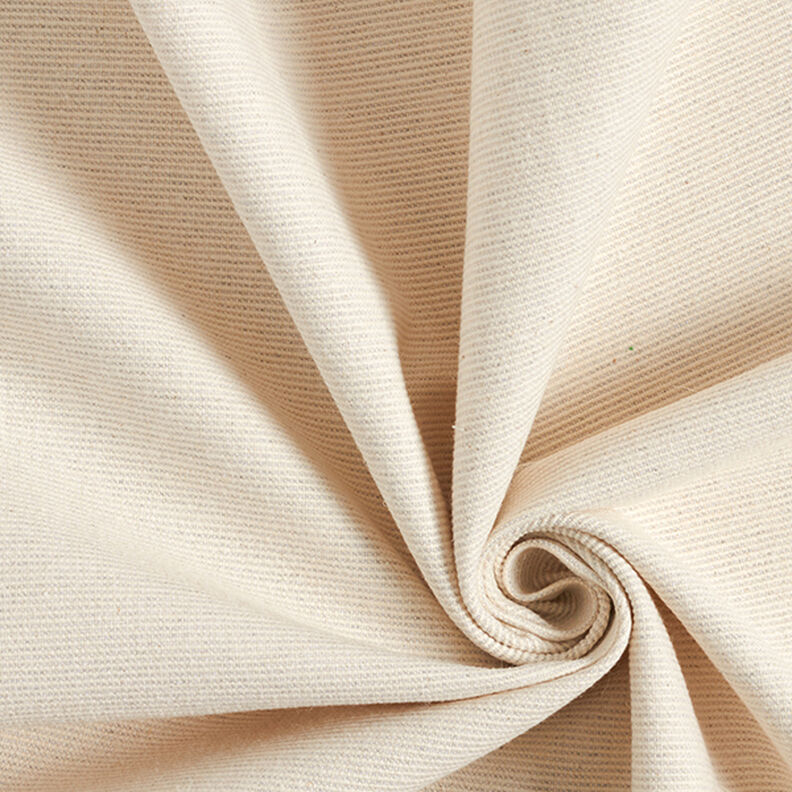 Dekorační látka polopanama s žebrovanou strukturou, recyklovaná bavlna – přírodni,  image number 1