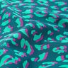 Povrstvená bavlna Abstraktní Leopardí vzor | Poppy Fabrics – petrolejová/světle fialova,  thumbnail number 2