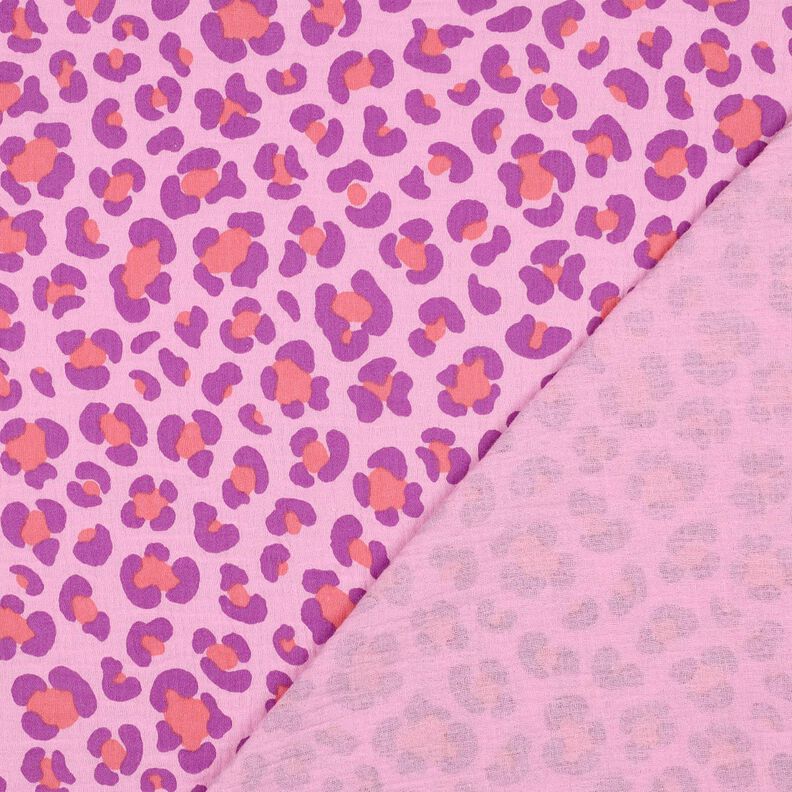 Mušelín / dvojitá mačkaná tkanina Barevný leopardí vzor | Poppy Fabrics – pastelově, image number 4