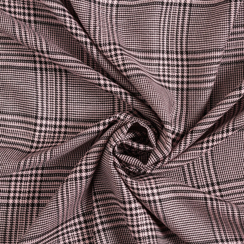 Viskózová tkanina Glenček – starorůžová/černá,  image number 4
