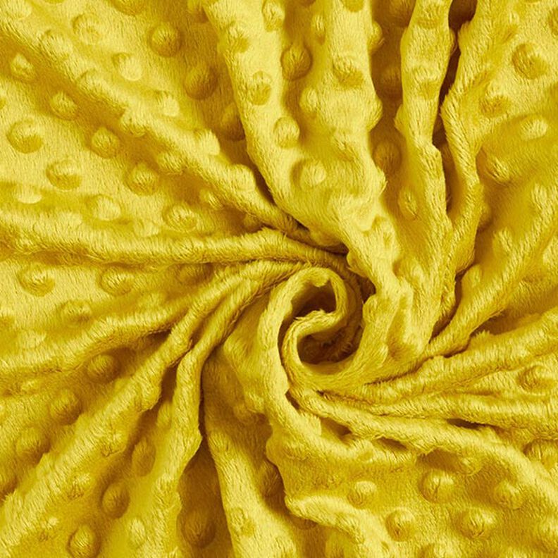 Hebký fleece vyražené puntíky – kari žlutá,  image number 3