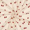 GOTS Bavlněný žerzej Jahody | Poppy Fabrics – světle béžová/karmínově červená,  thumbnail number 3