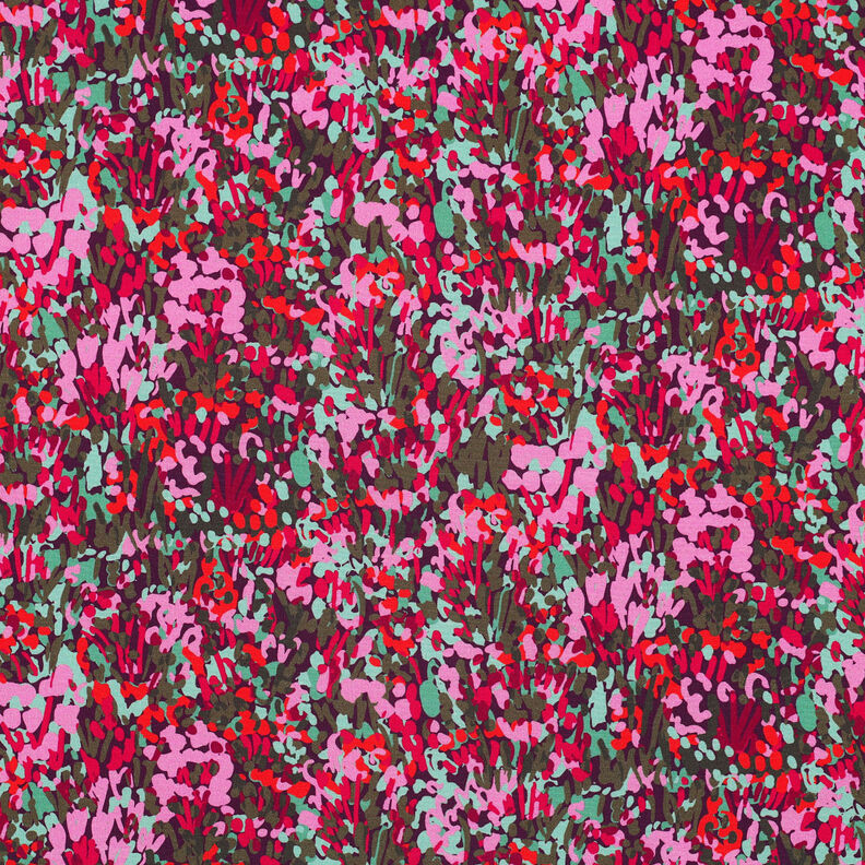 LENZING™ ECOVERO™ viskózová tkanina Colorful Garden Digitaldruck | Nerida Hansen – švestková/chili,  image number 1