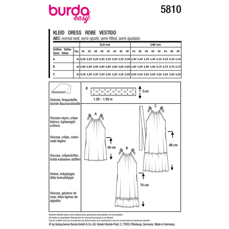 Šaty | Burda 5810 | 34-48,  image number 12