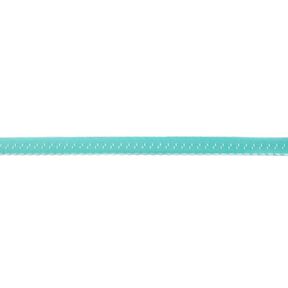 Elastická lemovací stuha Krajka [12 mm] – modrá aqua, 