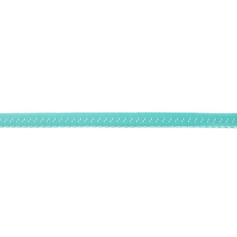 Elastická lemovací stuha Krajka [12 mm] – modrá aqua,  image number 1