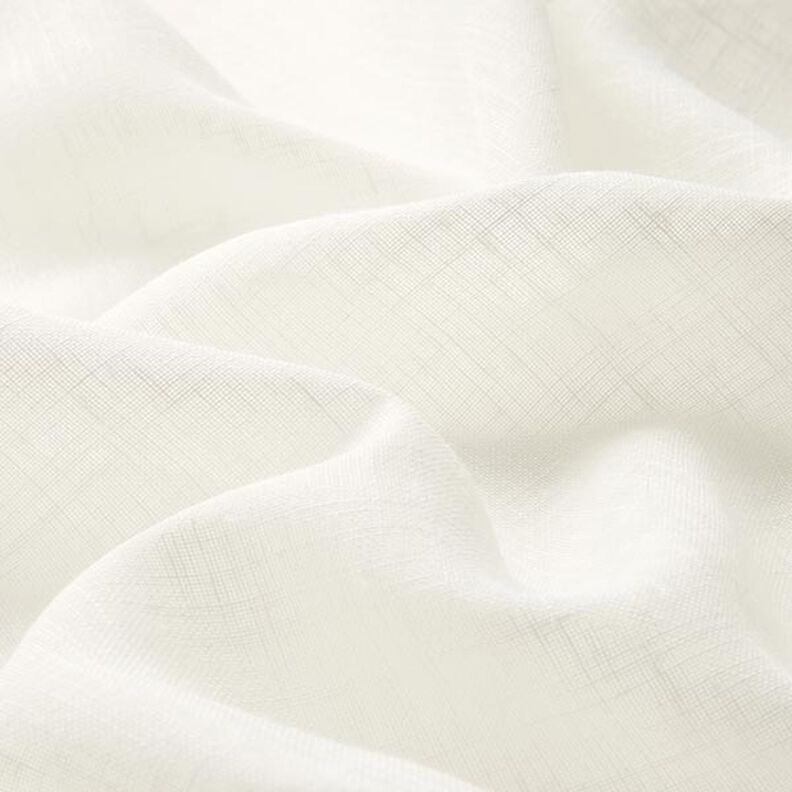 Látka na záclony, voál se vzhledem plátna 300 cm – vlněná bílá,  image number 2