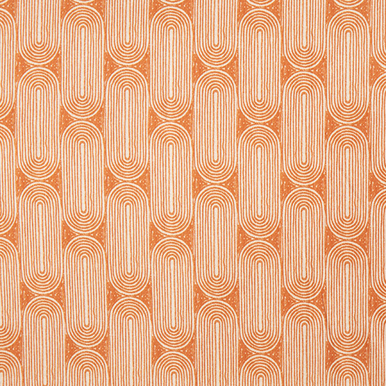Dekorační látka Polopanama Oblouky – terracotta/přírodni,  image number 1