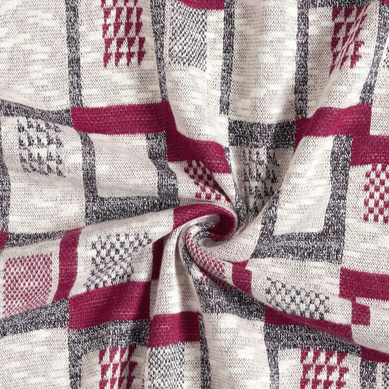 Úplet se třpytivým grafickým vzorem – lesní plody/bílá,  image number 4