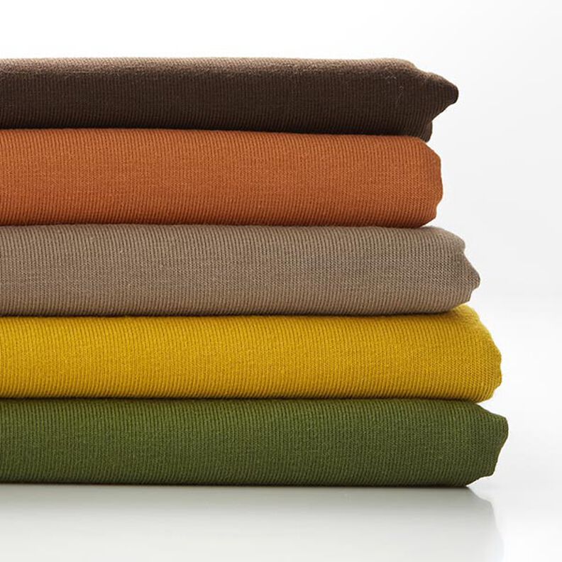 Bavlněný žerzej Medium jednobarevný – taupe,  image number 4