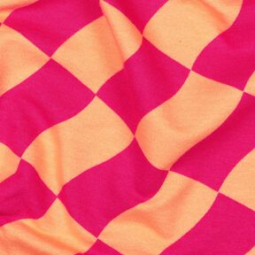 Měkké zvlněné kostky | Poppy Fabrics – výrazná jasně růžová/broskvově oranžová, 