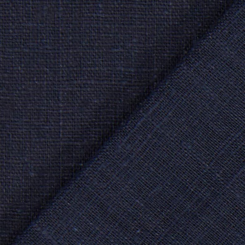 Lněná látka Ramie mix medium – černomodrá, image number 4