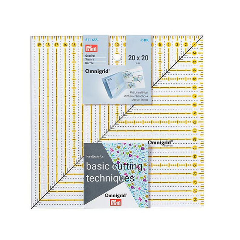Čtvercové pravítko na patchwork [ Rozměry: 20 x 20 cm ] | Prym,  image number 2