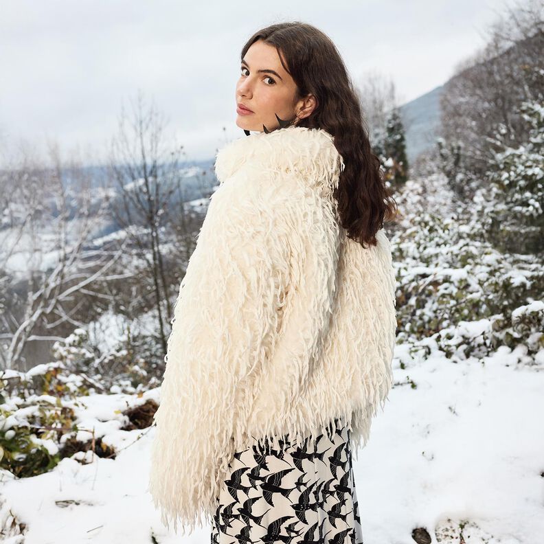 Umělá kožešina Jednobarevná péřová tkanina | Katia Fabrics – bílá, image number 8