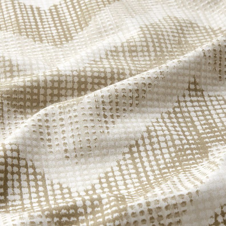 Dekorační látka Polopanama Chevron – přírodni/pískove hnědá, image number 2