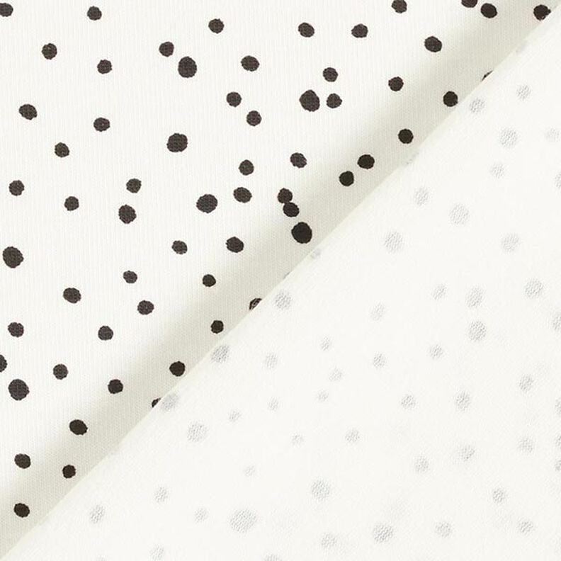 Bavlněný žerzej Nepravidelné puntíky – bílá,  image number 4