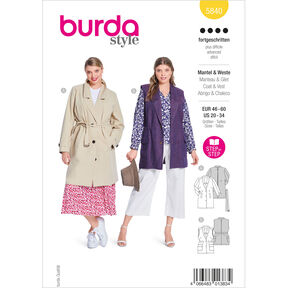 Kabát / Vesta | Burda 5840 | 46-60, 