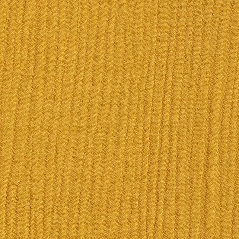 GOTS Třívrstvý bavlněný mušelín – kari žlutá,  image number 4