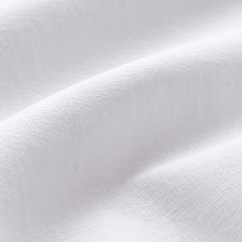 Směs lnu a bavlny Jednobarevné provedení – bílá,  image number 2