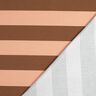 Dekorační látka Plátno Veselé pruhy – lososová/hnědá,  thumbnail number 4