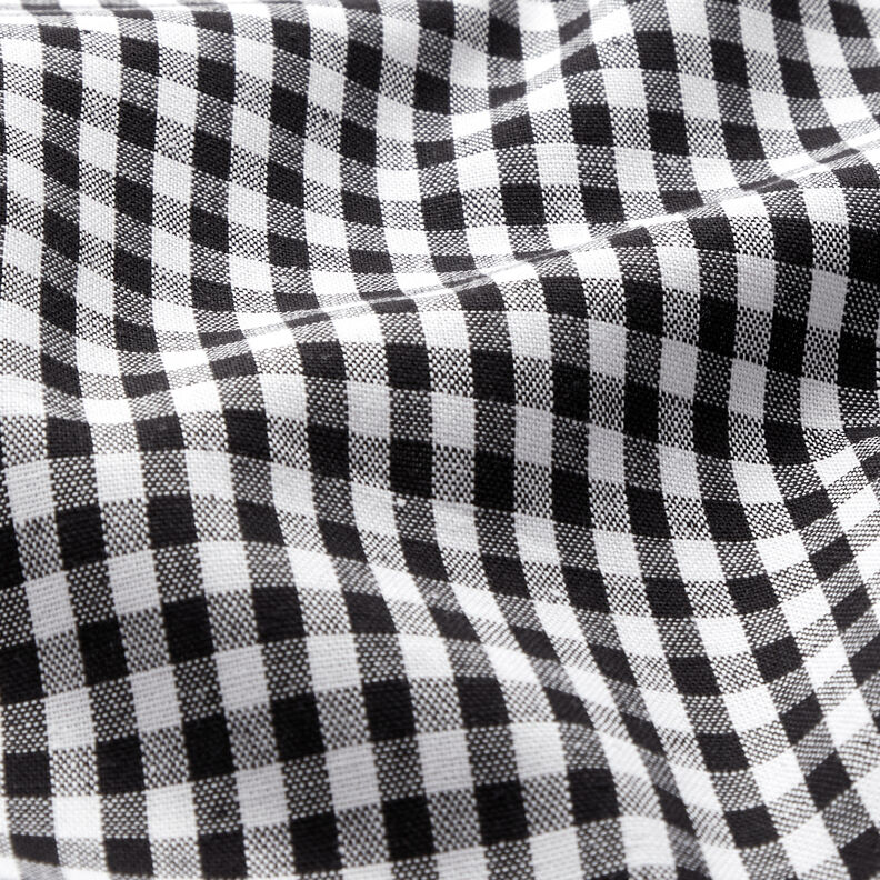 Bavlněná látka Vichy károvaná 0,5 cm – černá/bílá,  image number 2