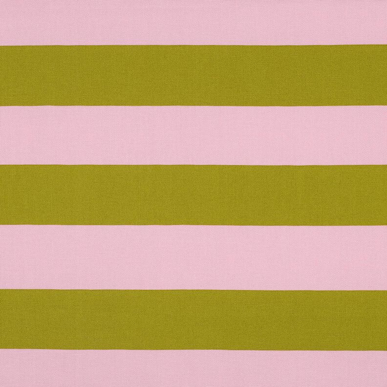 Dekorační látka Plátno Veselé pruhy – růžová/mechově zelená,  image number 1
