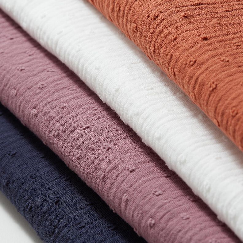 Mušelín / dvojitá mačkaná tkanina dobby – terracotta,  image number 6