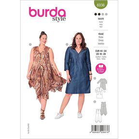 Šaty, Burda 6036 | 44 – 54, 