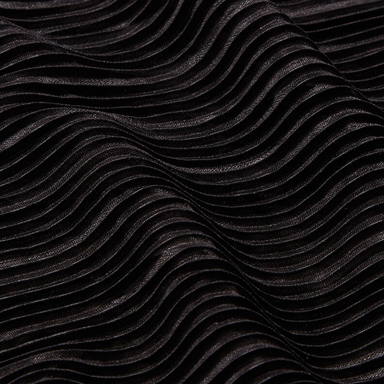 Plisovaný žerzej – černá,  image number 2