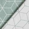 Dekorační látka Žakár Moderní kostky – rákosove zelená/slonová kost,  thumbnail number 4