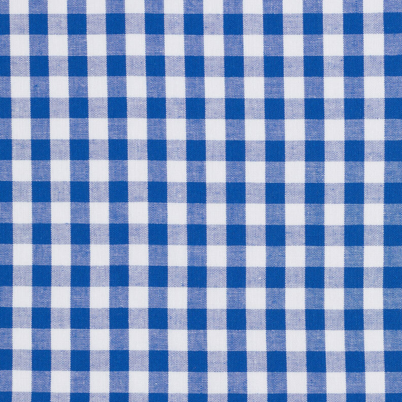 Bavlněná látka Vichy károvaná 1 cm – královská modr/bílá,  image number 1