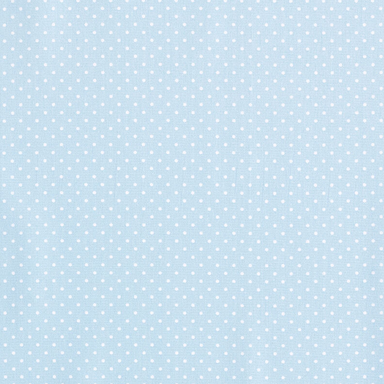 Bavlněný popelín Malé puntíky – světle modra/bílá,  image number 1