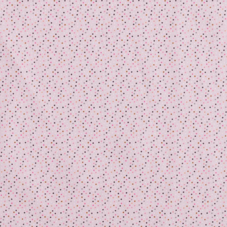 Bavlněný popelín Barevné mini tečky – pastelově fialová,  image number 1