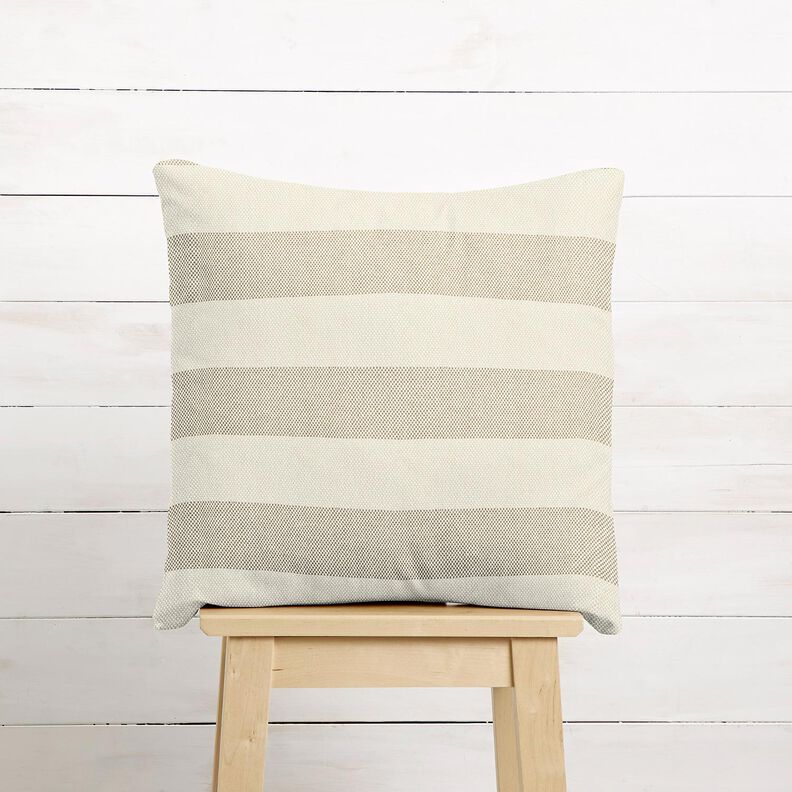 Dekoračn&iacute; l&aacute;tka Panama &Scaron;irok&eacute; pruhy &ndash; taupe (&scaron;edohněd&aacute;)/světle b&eacute;žov&aacute;,  image number 6