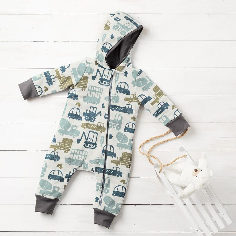 Francouzsk&eacute; frot&eacute; letn&iacute; tepl&aacute;kovina Nakreslen&aacute; vozidla &ndash; b&iacute;l&aacute;/modr&aacute;,  image number 8