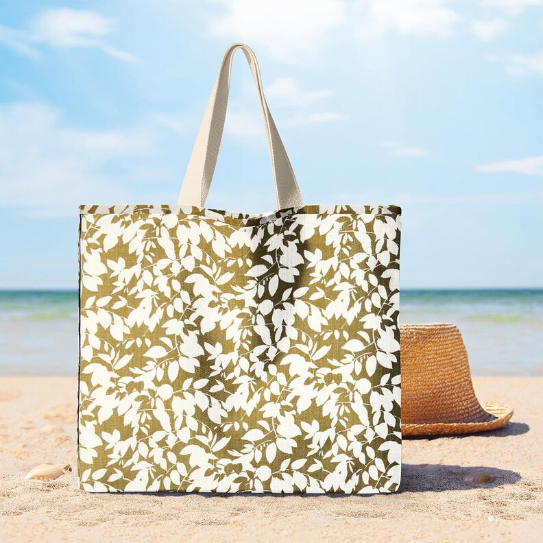 Dekoračn&iacute; l&aacute;tka Panama St&iacute;n listů &ndash; kremov&aacute;/světle olivov&aacute;,  image number 7