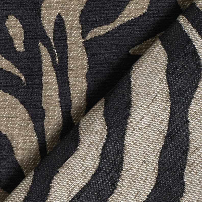 Čalounická látka Žakár Zebra – khaki/černá, image number 4