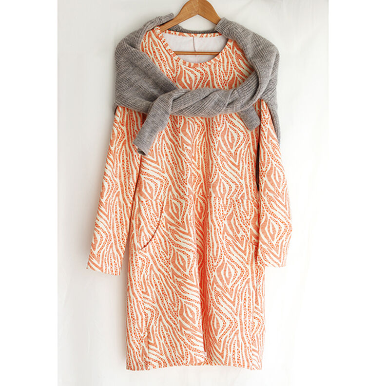 GOTS Francouzské froté letní teplákovina Zebra | Tula – světle béžová/oranžová, image number 10