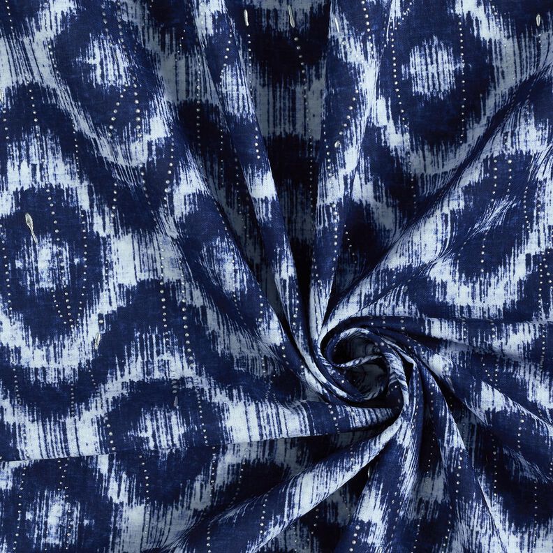 Bavlněn&yacute; popel&iacute;n Diamanty a třpytiv&eacute; kapky &ndash; indigov&aacute;/b&iacute;l&aacute;,  image number 3
