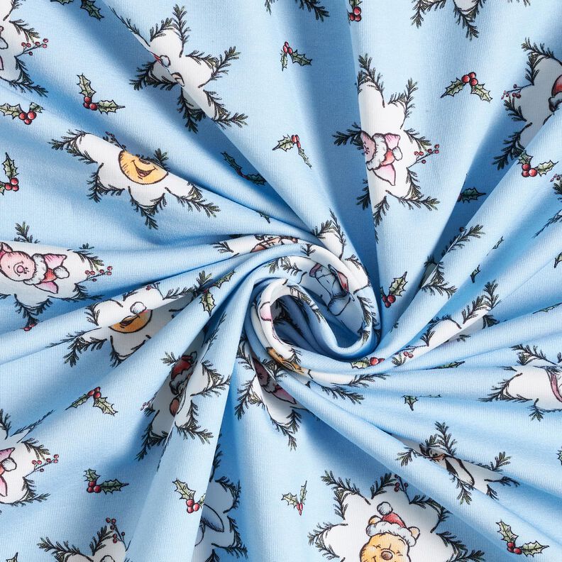 Francouzské froté letní teplákovina Medvídek Pú Licenční látky | Disney – světle modra, image number 3