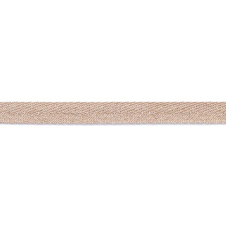 Tkaná stuha Metalický [9 mm] – sasanková/stříbrná metalická,  image number 2