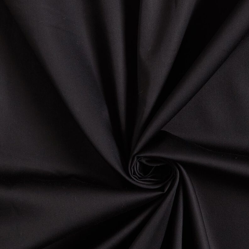 Bavlněný satén Jednobarevné provedení – černá,  image number 1