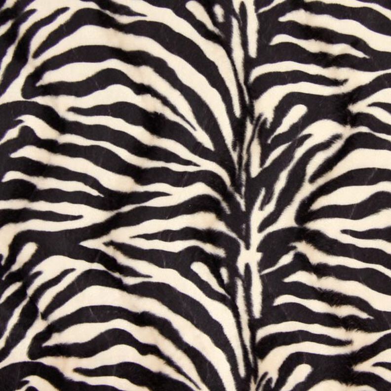 Imitace zvířecí kůže zebra – kremová/černá,  image number 1