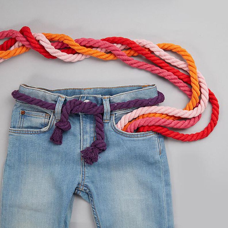 Bavlněná šňůrka [Ø 14 mm] 10 - růžová,  image number 4