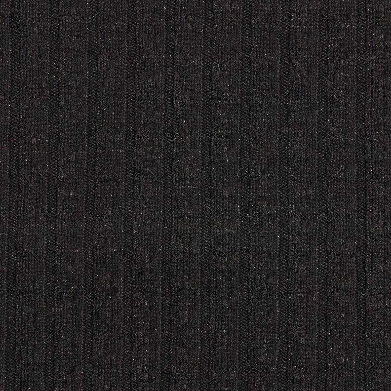 Pletenina Ajourové elegantní třpytivé pruhy – černá,  image number 1