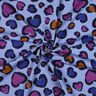 Teplákovina počesaná Barevná srdíčka | Poppy Fabrics – ocelová modr,  thumbnail number 3