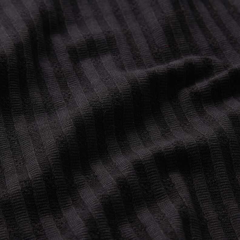 Žebrovaný žerzej Jediný pletený vzor – černá,  image number 2