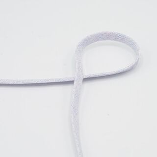 Plochá šňůra Mikina s kapucí Lurex [8 mm] – bílá/šeříková, 
