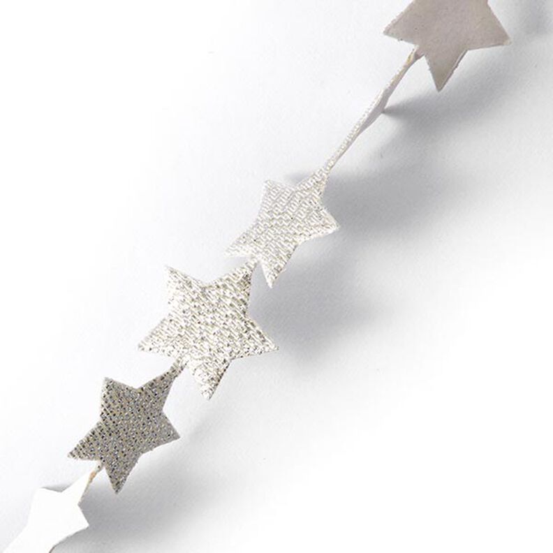 Samolepicí girlanda s hvězdami [20 mm] - stříbrná kovový,  image number 2